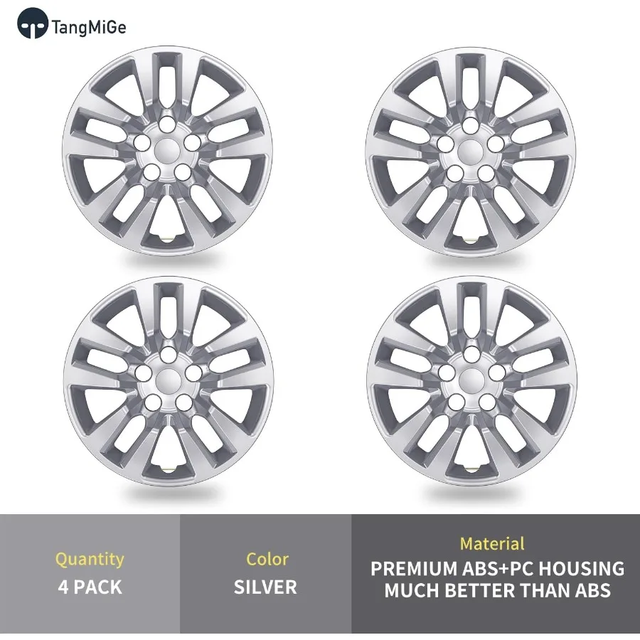 4-Pack Hubcaps Wheel Covers Compatible with Nissan Altima Sedan 2013 2014 2015 2016 2017 2018 40315-3TM0B 16 inch 16"