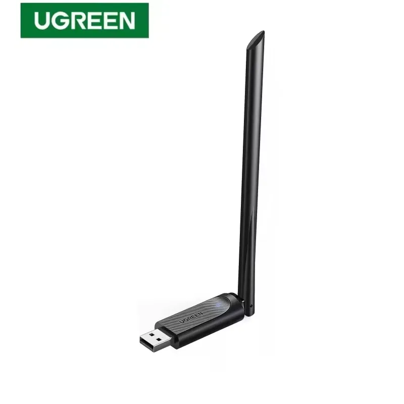 UGREEN CM496 AC650 USB WiFi Adapter for PC Desktop 6dBi Antenna 2.4GHz 5GHz Dual Band Wireless Adapter