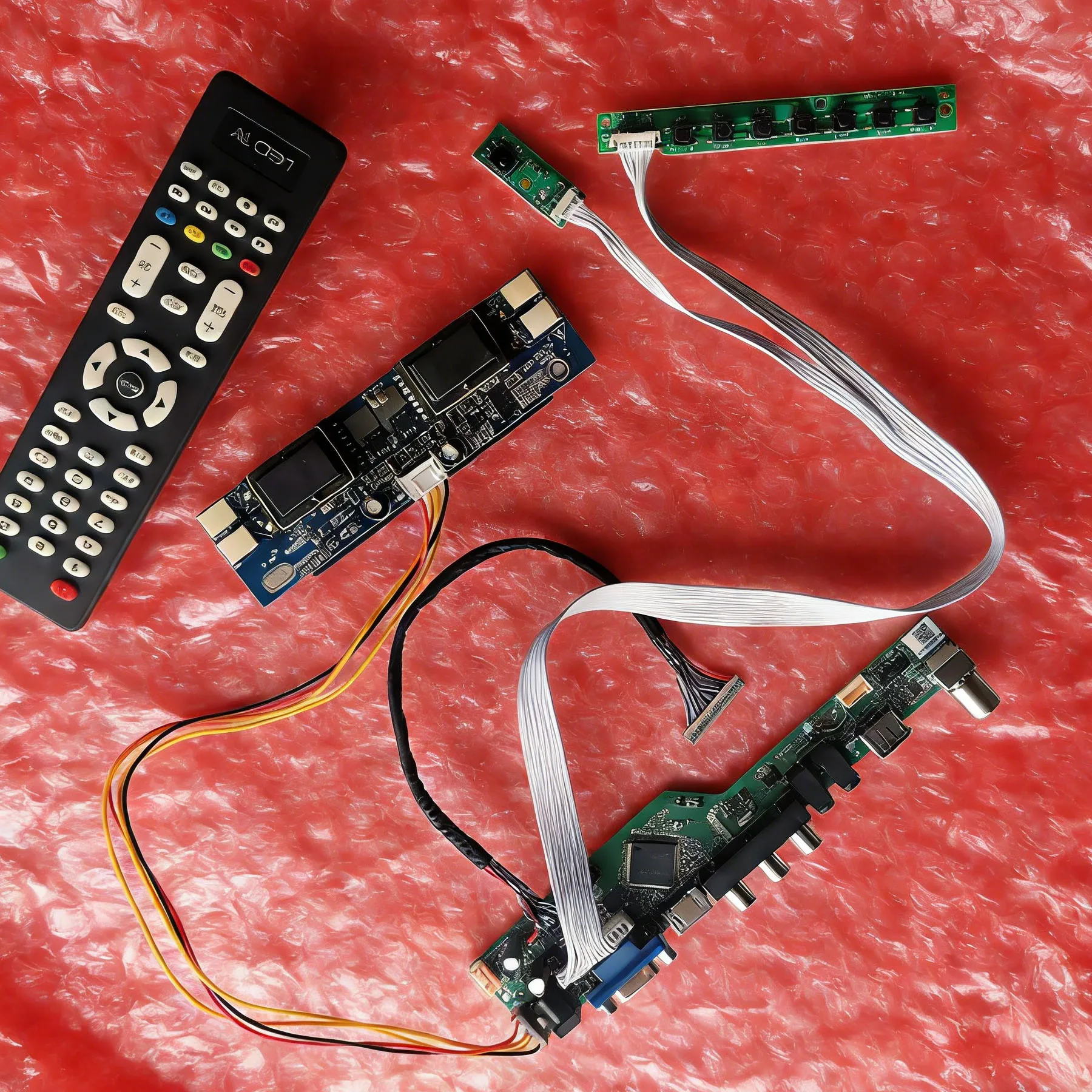 For HT15X13 T150XG01 HT15X15 TM150XG Matrix Controller Drive Board Kit DIY LVDS 20-Pins 1024*768 1024x768 HDMI+VGA+AV+USB 4-CCFL