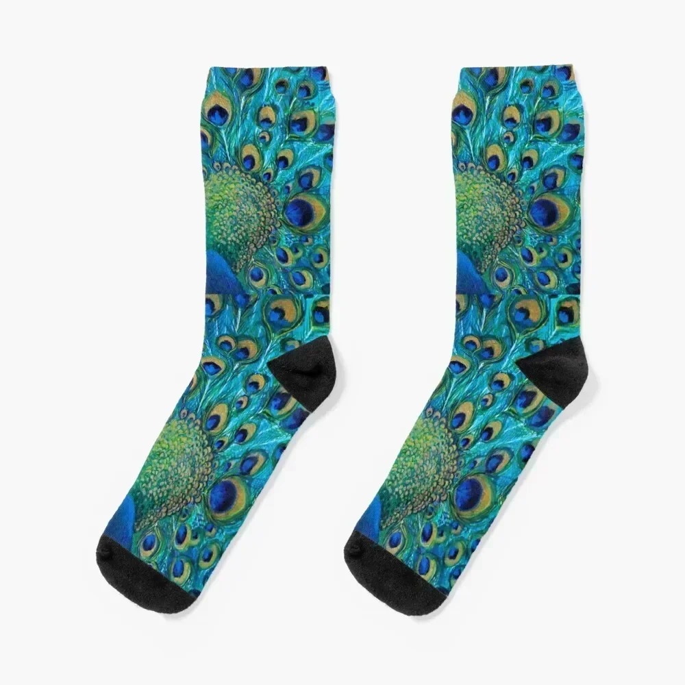 Peacock Full Glory 2 Socks Thermal man winter winter gifts loose Man Socks Women's