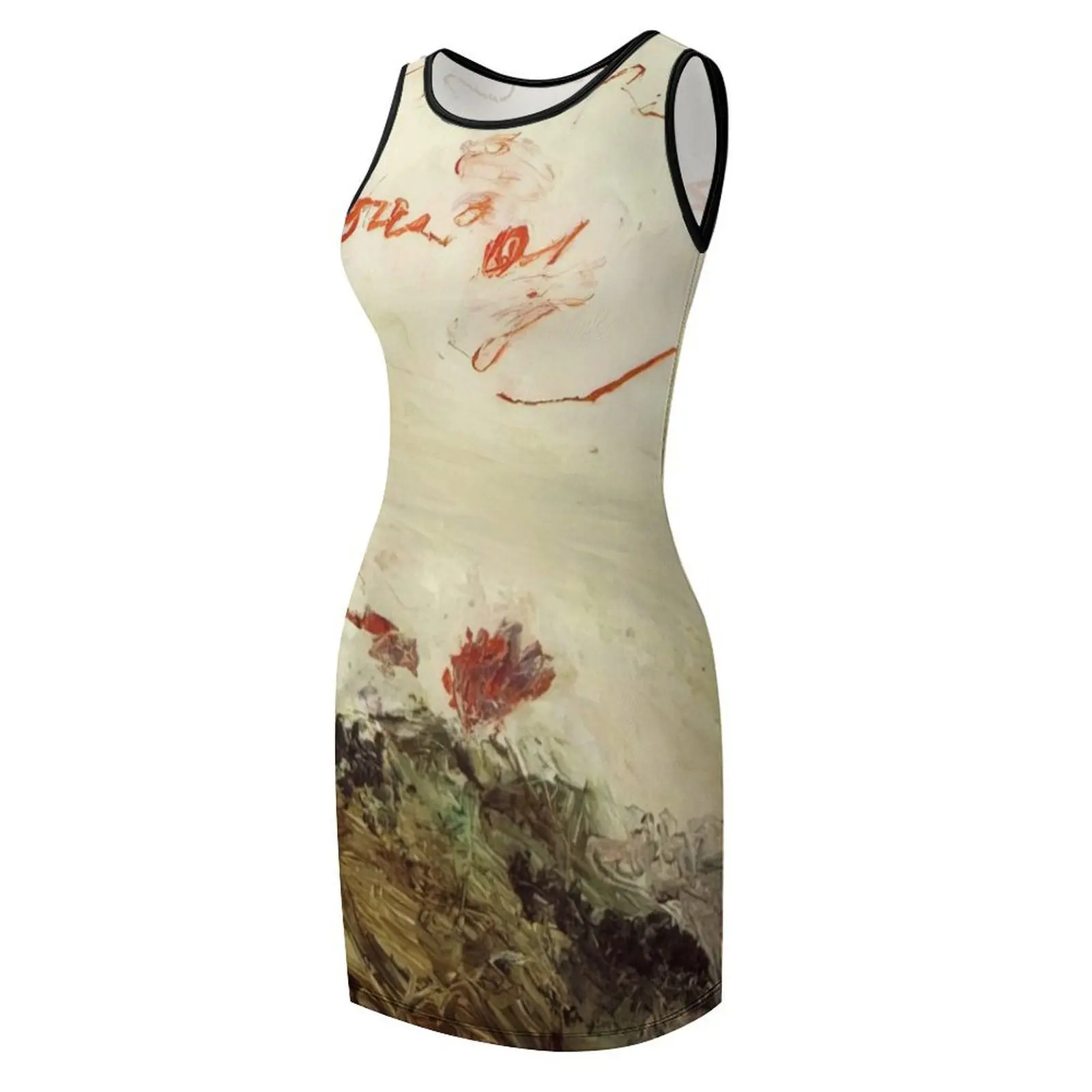 Cy Twombly - Wilder Shores of Love Abito estivo senza maniche, abito da festa estivo di lusso da donna, ballo di fine anno, abbigliamento da donna
