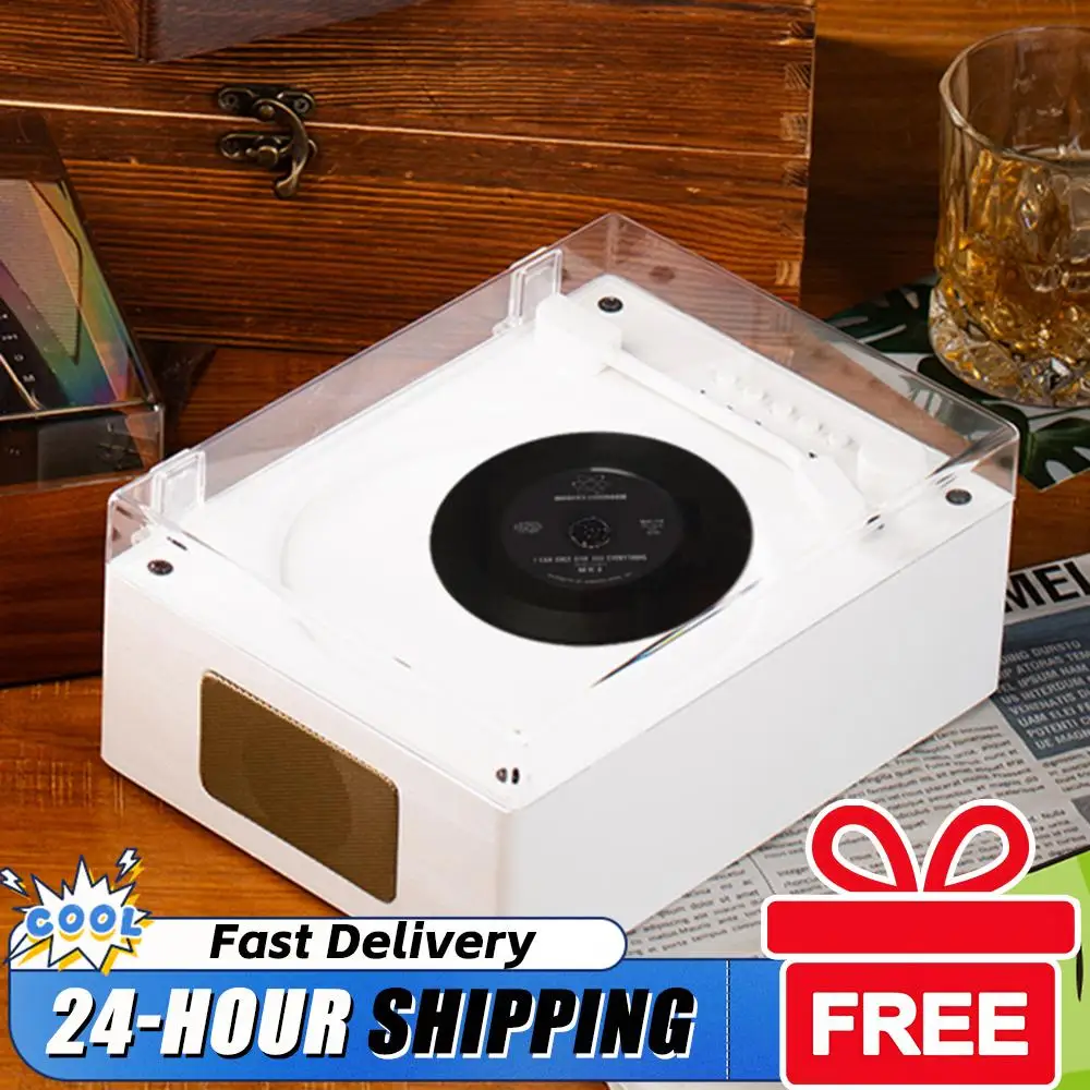 

Ретро-проигрыватель компакт-дисков, перезаряжаемый, беспроводной, Bluetooth 5.0, портативный домашний музыкальный проигрыватель, USB, 3,5 мм, AUX, настольный проигрыватель компакт-дисков без потерь качества звука