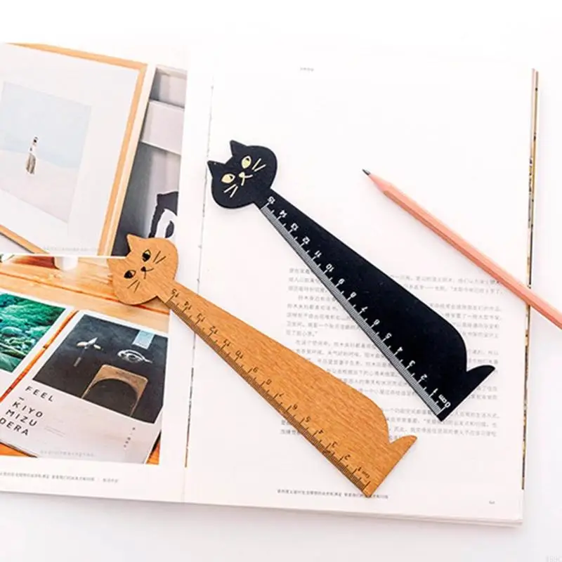 W89C Portable Scale Ruler Measuring 0-15cm School Class for Math Drafting