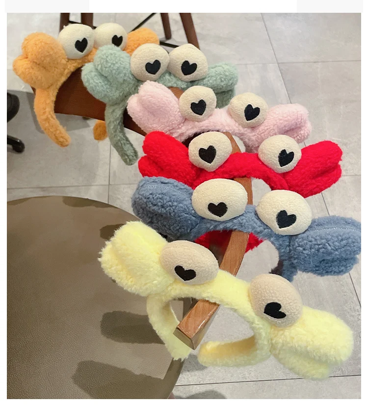 New hip-hop funny plush crab style headband high skull cute plush headband parent-child style headband head buckle for women