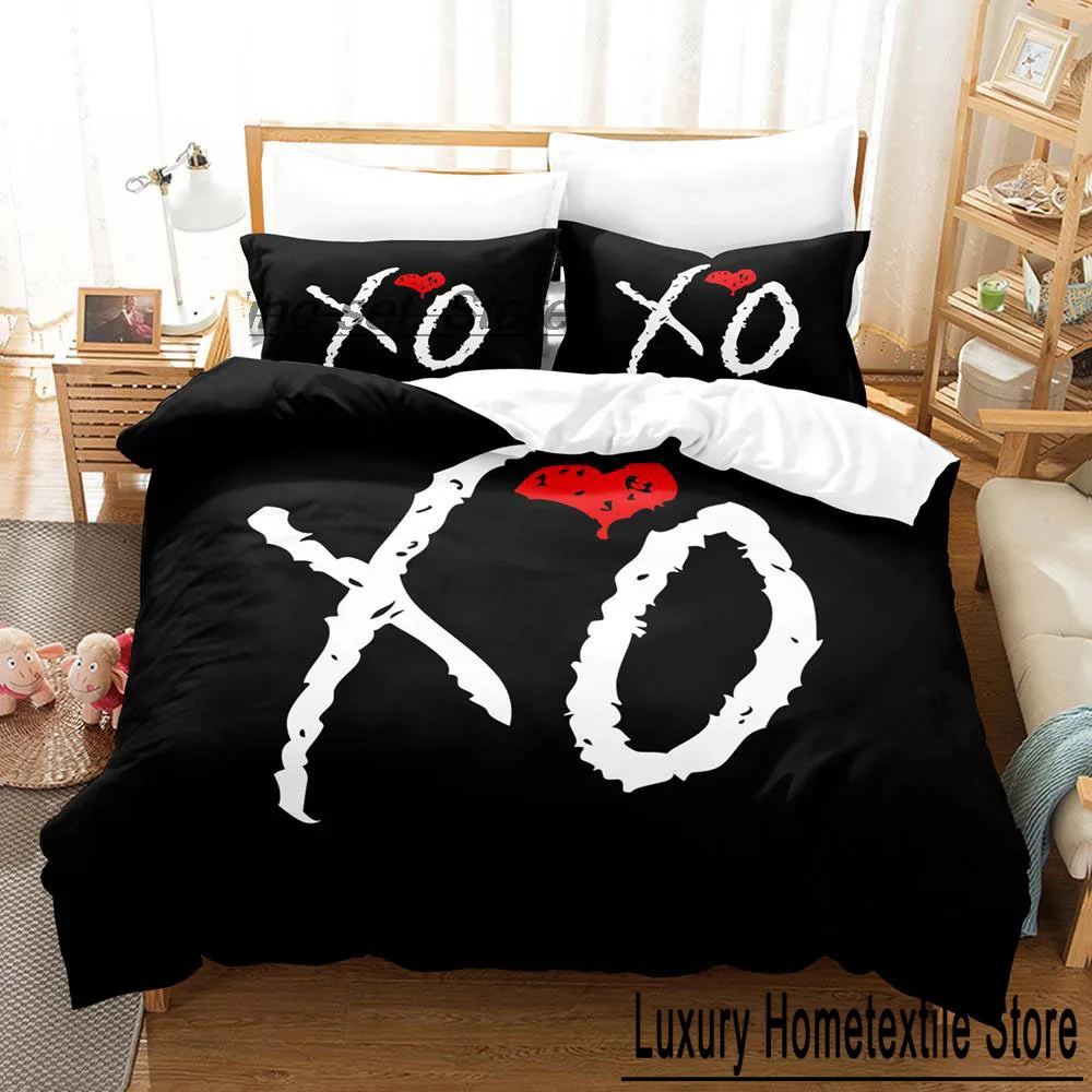 XO The Weeknd Bedding Set Single Double Queen King Size 3D Printed Bed Sheet Set For Bedroom New Duvet Cover Bed