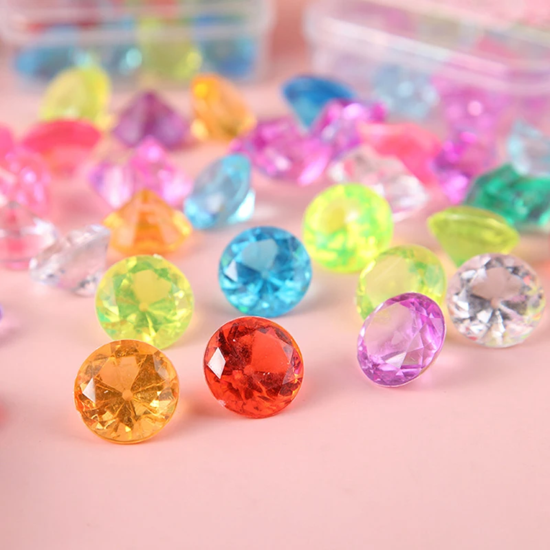 1 Box Party Confetti Wedding Christmas Plastic For Kids Toy Crystal Gems Diamond Jewels Treasure Chest Pirate Filler Props