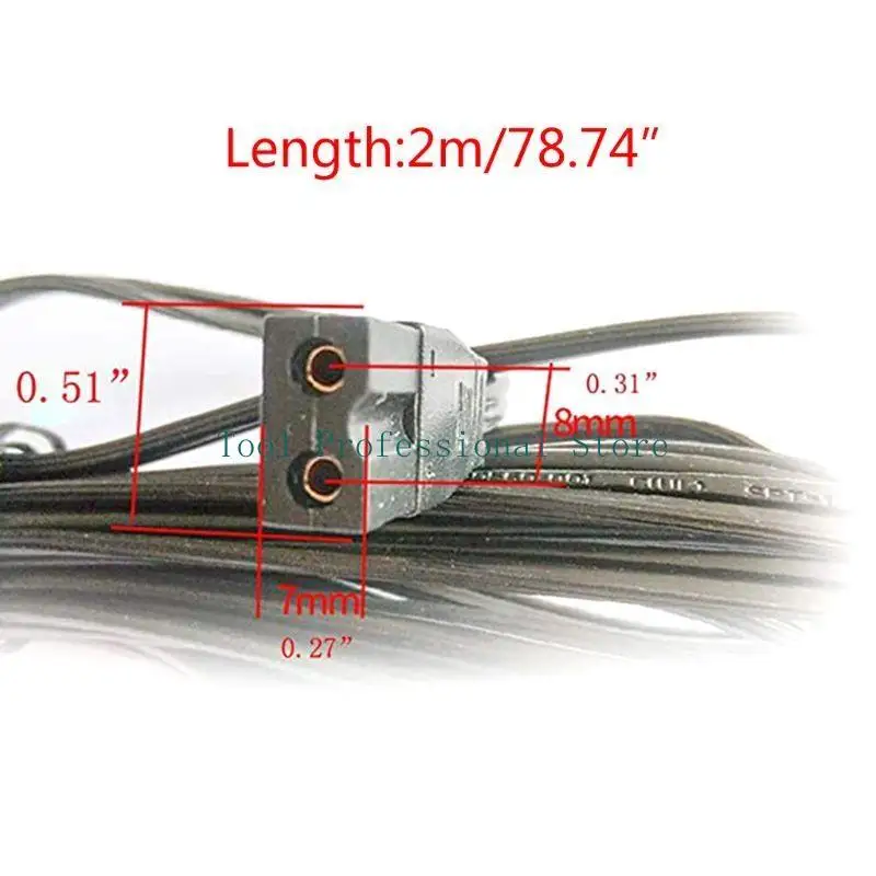 57QF 12V 10A Cigarette Adapter Power Supply Cord 2 Pin Cable Plug Wire