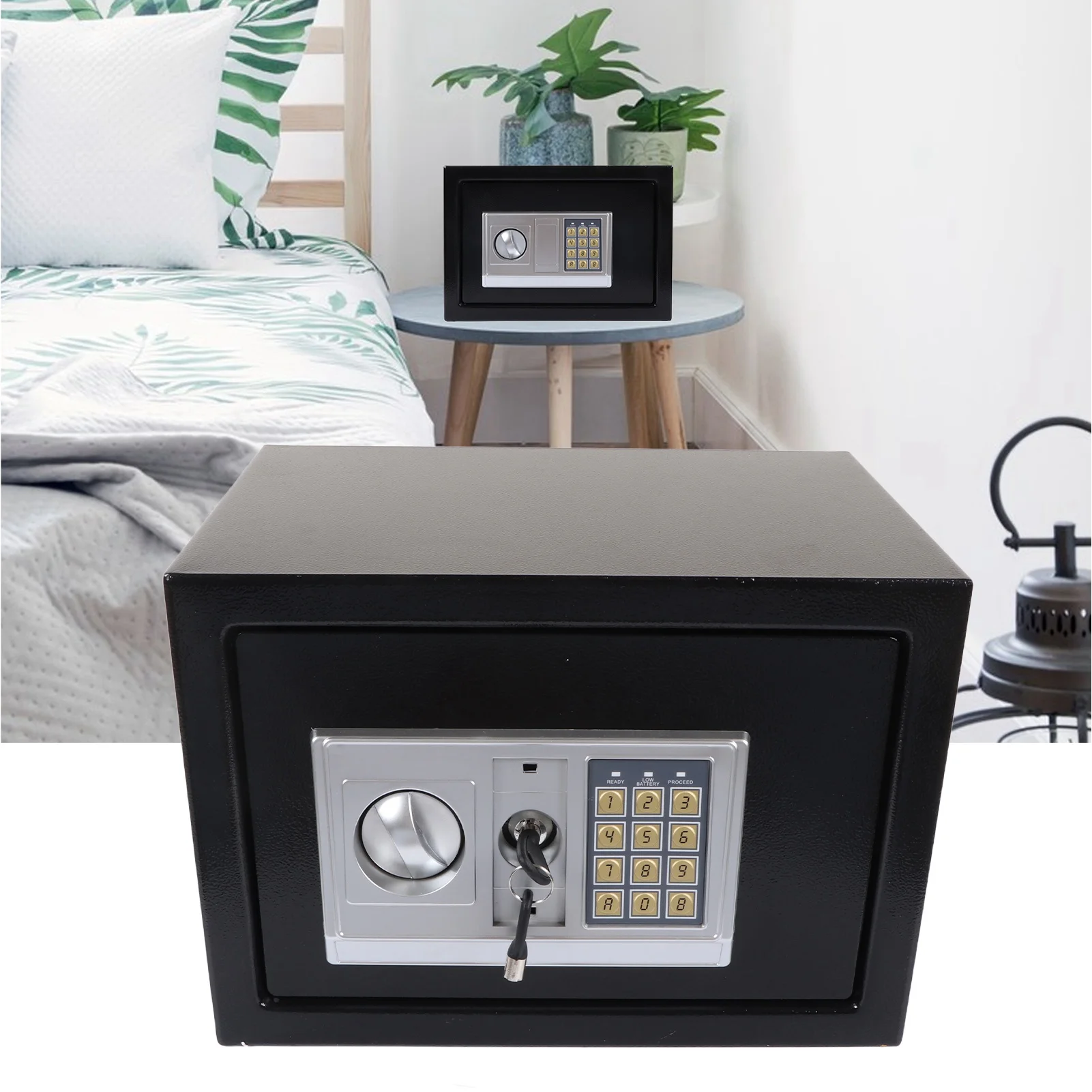 Digital Safe Box Password and Key Unlocking Electronic Safe Case Multifunctional Home Security Cabinet