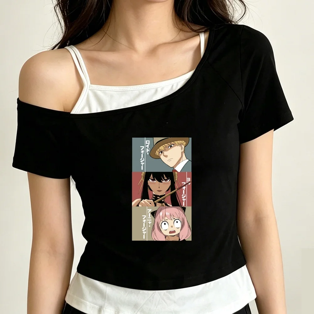 Spy x Family crop top women vintage anime gyaru cheap y2k shirt baddie emo funny graphic dollette