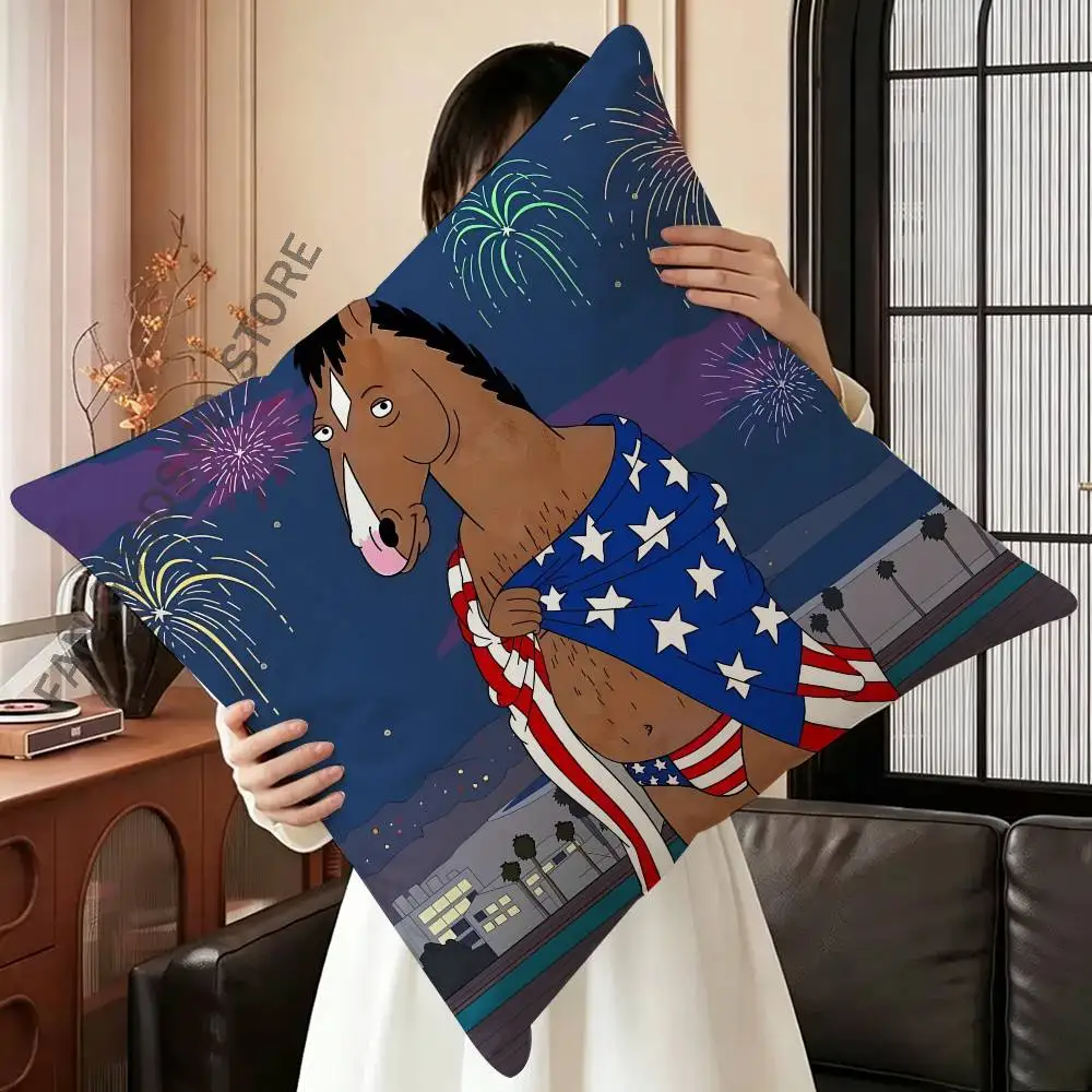 B-BoJack H-Horseman Pillow Case Ultra Soft Skin Friendly Fabric Cloud Like Comfort & Concealed Zipper