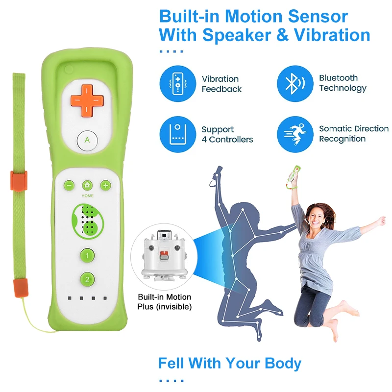 Контроллер для Wii Remote Controller, беспроводной игровой контроллер с встроенным Motion Plus для консоли Wii/Wii U, 1 шт./2 шт.
