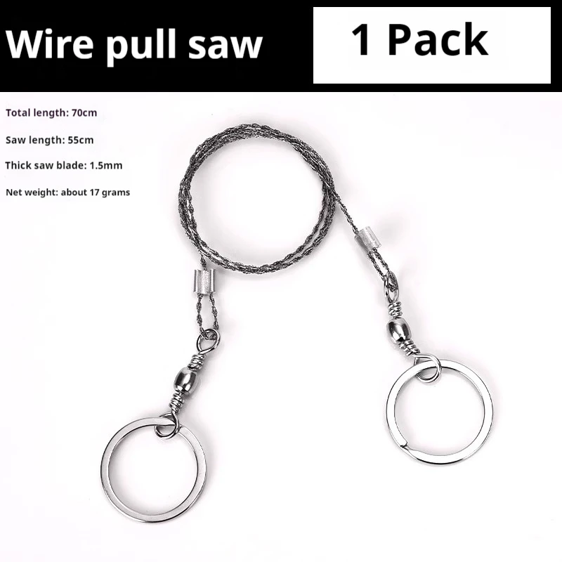 Pvc Water Pipe Steel Wire Saw Hand Drawn Stainless Steel Rope Saw Wire Saw Chain Saw Wire Saw Multi-purpose Survival Outdoor Ste