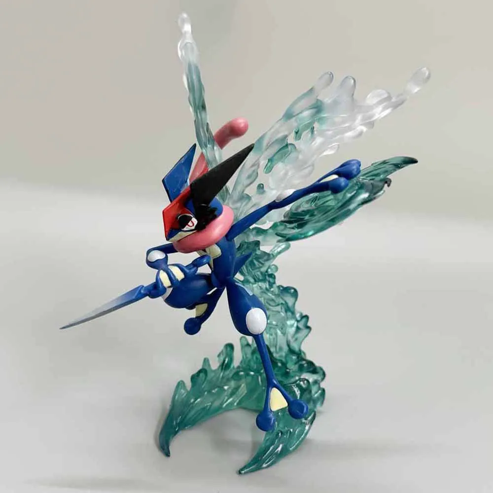 Kawaii Anime Pokemon Frogadier Froakie Greninja Battle Ver. PVC Action Figure Game Statue Collectible Model Kids Toys Doll Gifts