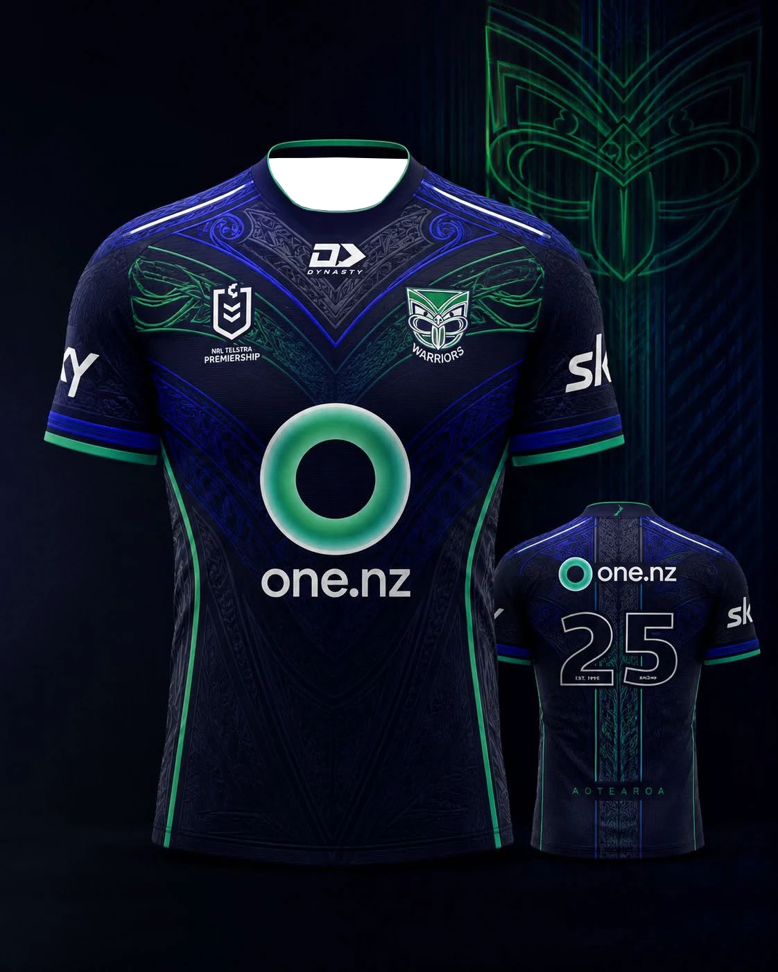 Familien-Partnerlook Warriors Maori Tribal Metallic-Print Rugby-Trikot, Oversized, Vollschwarz, mit Koru-Muster, Nummer 1 Mesh-T-Shirt – Detail 8