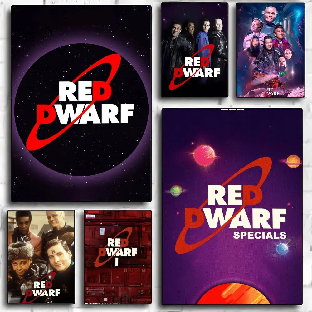 tv series R-Red Dwarf-F Poster Minimalist Wall Sticker for Cafe Office Bar Home Decor and Gift