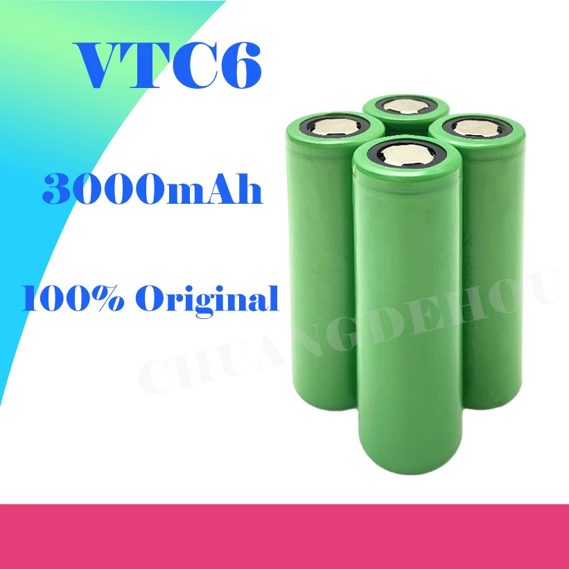 

Original Sony 18650 VTC6 lithium-ion rechargeable 18650 battery VTC6 30A 3000mah ForSony electric tool flashlight