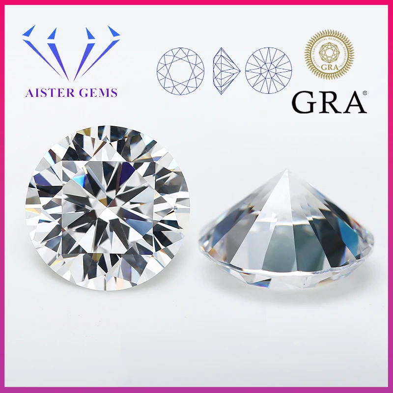 

Promotion Sale Real D Color Moissanite Stones with Certificate 0.5-1.0ct Certified Lab Diamonds Pass Tester with GRA Reports