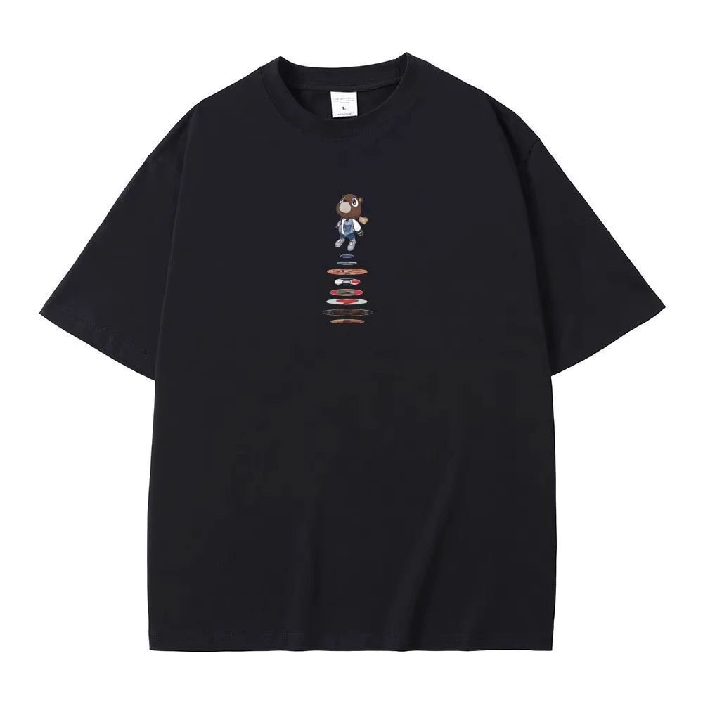 Best Famous Rapper Kanye West Graduation The College Dropout Graphics Tshirt Men Hip Hop Vintage  Harajuku oversized t shirt