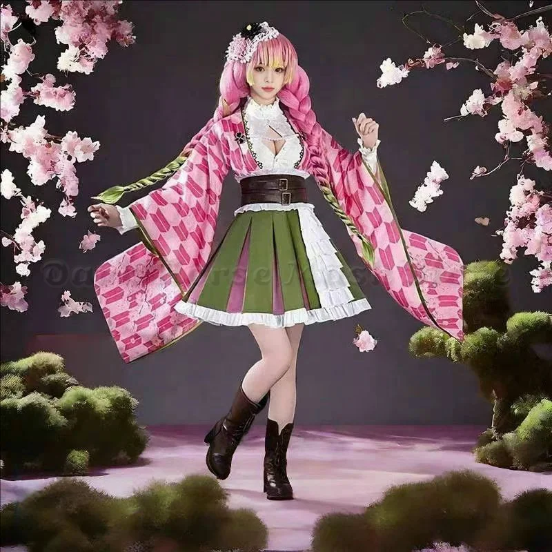 

Mitsuri Cosplay Kanroji Mitsuri Cosplay Costume Wig Kanroji Mitsuri Women's Cosplay Anniversary Adult Anime Outfit for Halloween
