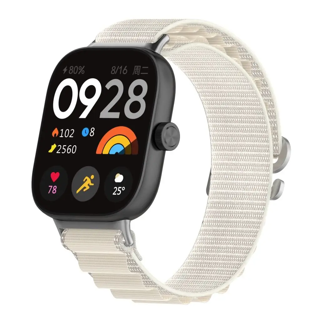 새로운 나일론 나일론 루프 스트랩 조정 가능한 스마트 시계 팔찌 액세서리 Redmi Watch 4/Xiaomi Band 8 Pro 용 시계 밴드 시계 밴드