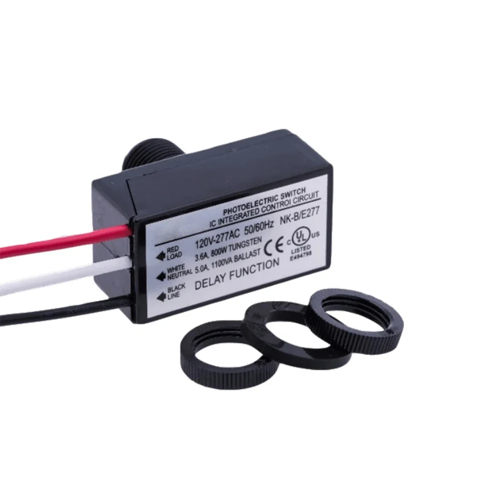 Sensor do anoitecer ao amanhecer à prova d'água 120vac-277vac para interruptor fotoelétrico interruptores de luz fotoelétricos 0,5ma corrente de espera