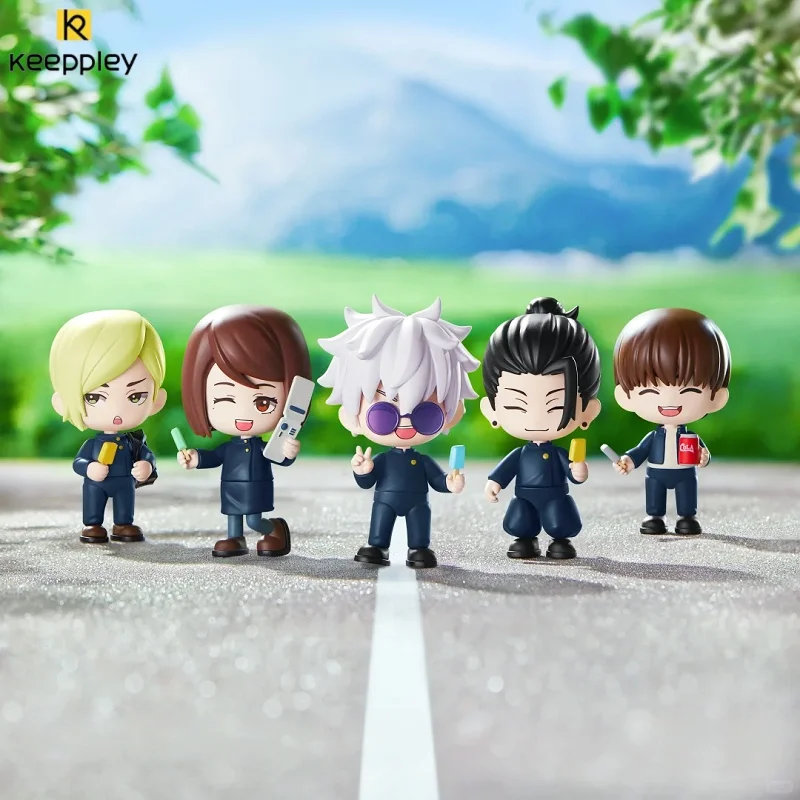 Keeppley Bausteine Jujutsu Kaisen Reißverschluss Puppe Ornament Anime Figur Montage Spielzeug Gojo Satoru Modell Kleine Partikel Puzzle