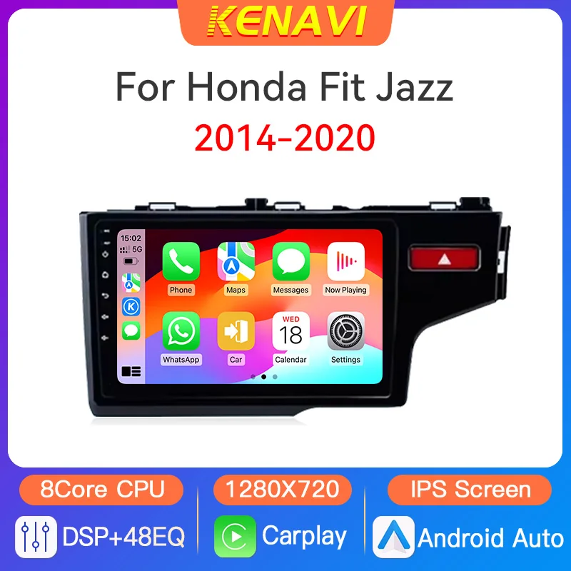 

2 Din Android автомобильное стерео радио для Honda Fit Jazz 2014-2020 мультимедийный видеоплеер GPS DSP FM BT Carplay автоматическое головное устройство с сенсорным экраном автомобильная интеллектуальная система