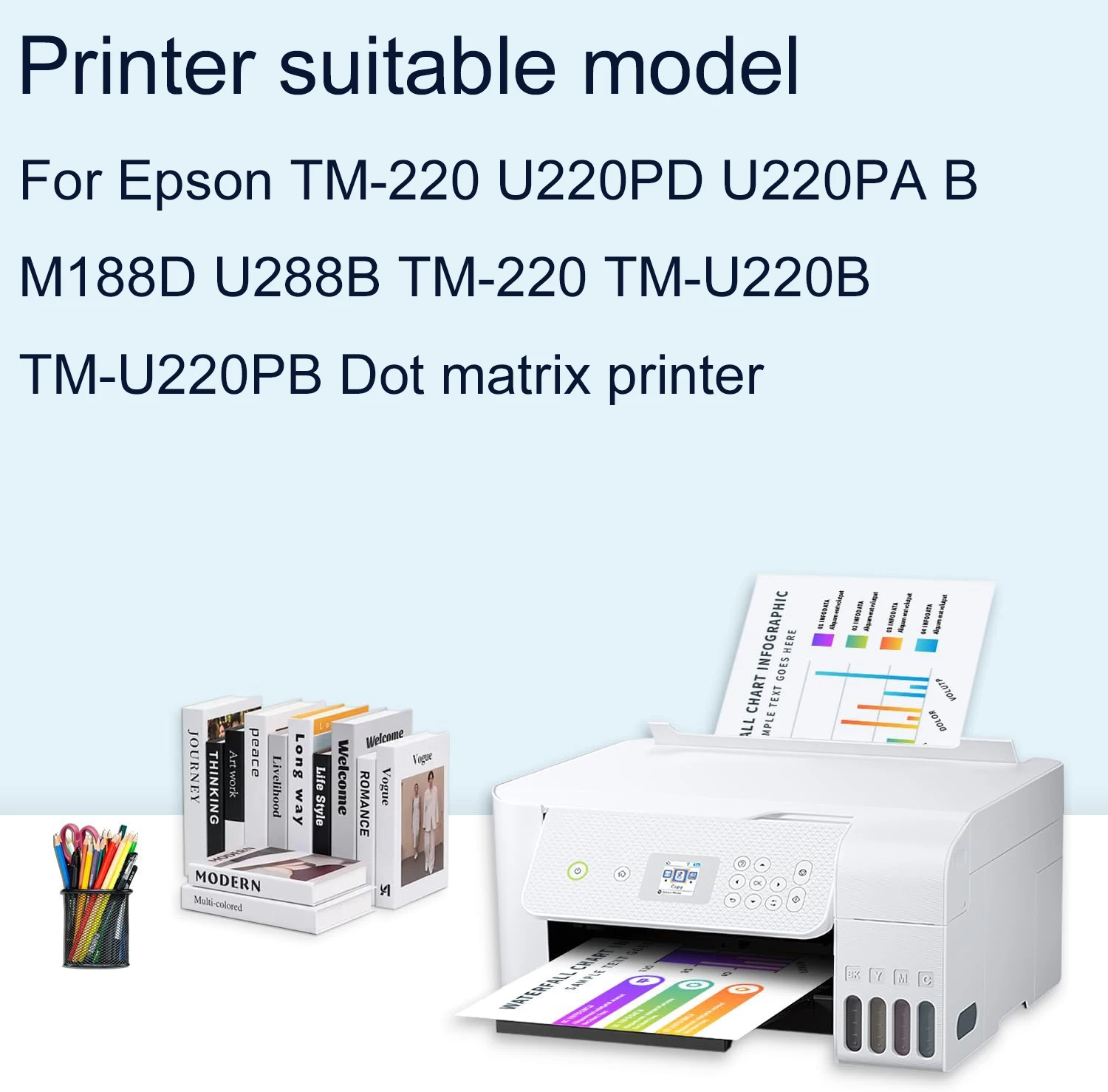 3PCS Print Head TM-U220 Printhead for Epson TM-220 U220PD U220PA B M188D U288B TM-220 TM-U220B TM-U220PB Dot Matrix Printer