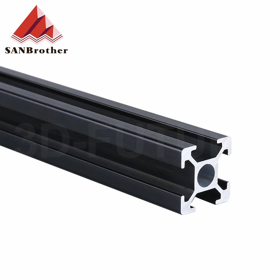 1515 BLACK 1515 European Standard Anodized Aluminum Profile Extrusion 100mm - 800mm Length Linear Rail 500mm for CNC 3D Printer