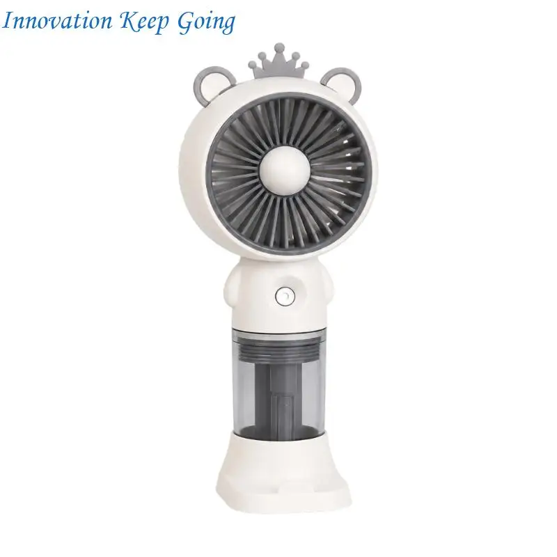 E65C Portable Cooling Fan USB Rechargeable 3 Speed Handheld Desk Fan for Home, Dorm and Office Use with Cartoon Design