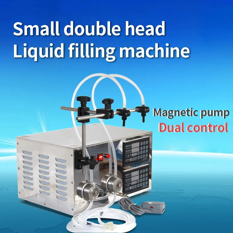 LY-138 Full Automatic Magnetic Pump CNC Filling Machine Desktop Liquid Fill Tool Optional Single or Double Heads for Soft Drink
