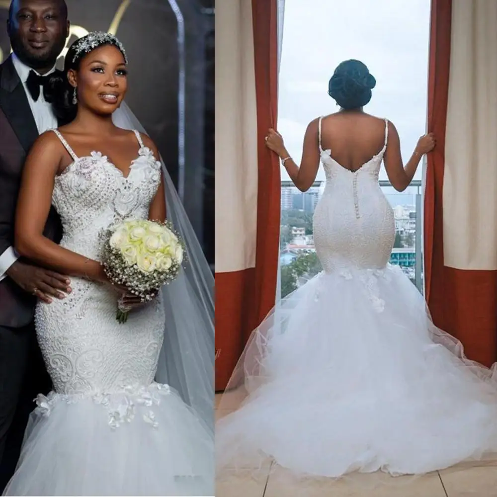 Personalizado Africana Tallas Grandes Vestidos De Novia 2025 Robe De Mariee Sirena Vestidos De Boda Abra espalda