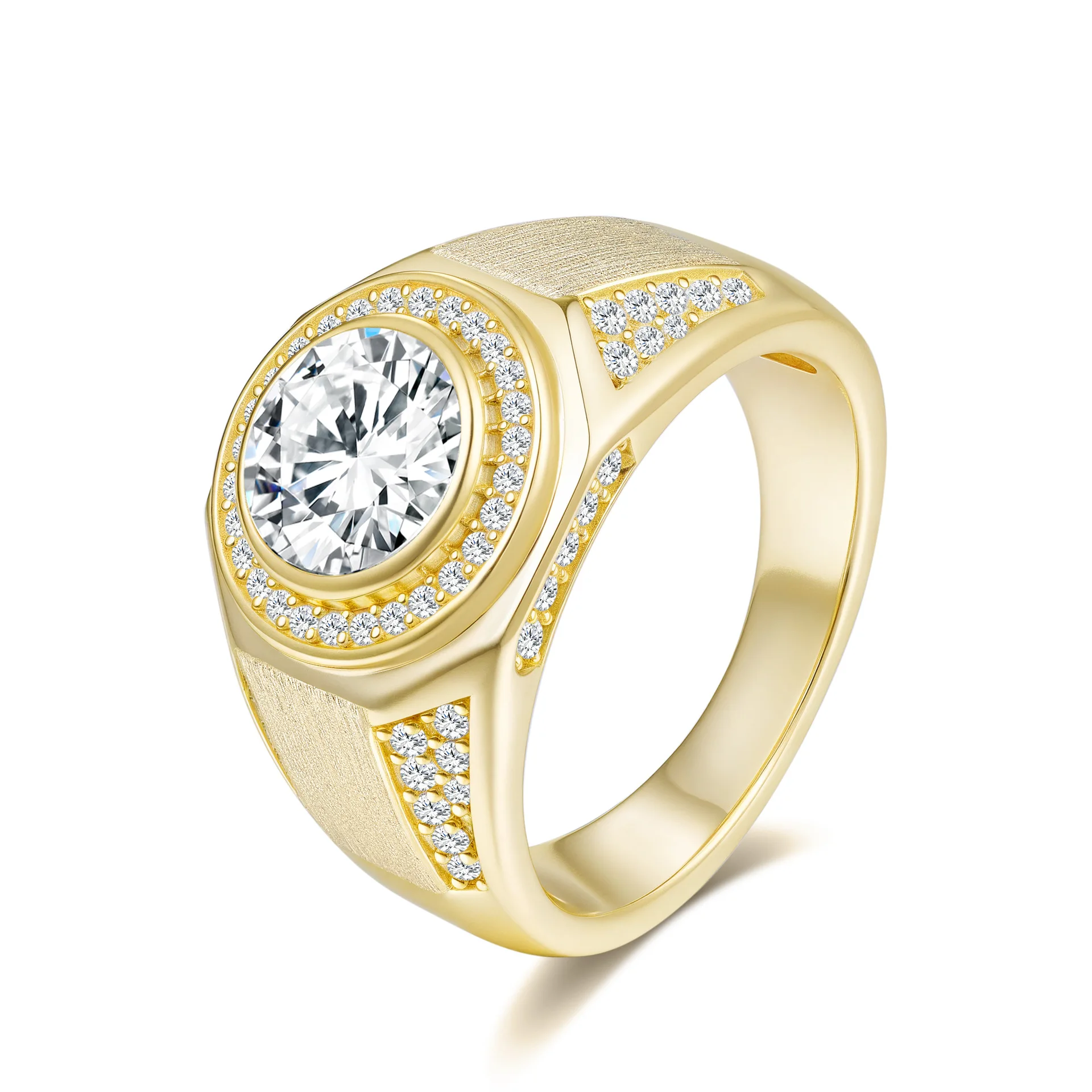 

Luxurious 14K Gold 2ct D Color Vvs Moissanite Ring for Women Platinum Pt950 Wedding Fine Jewelry Gift