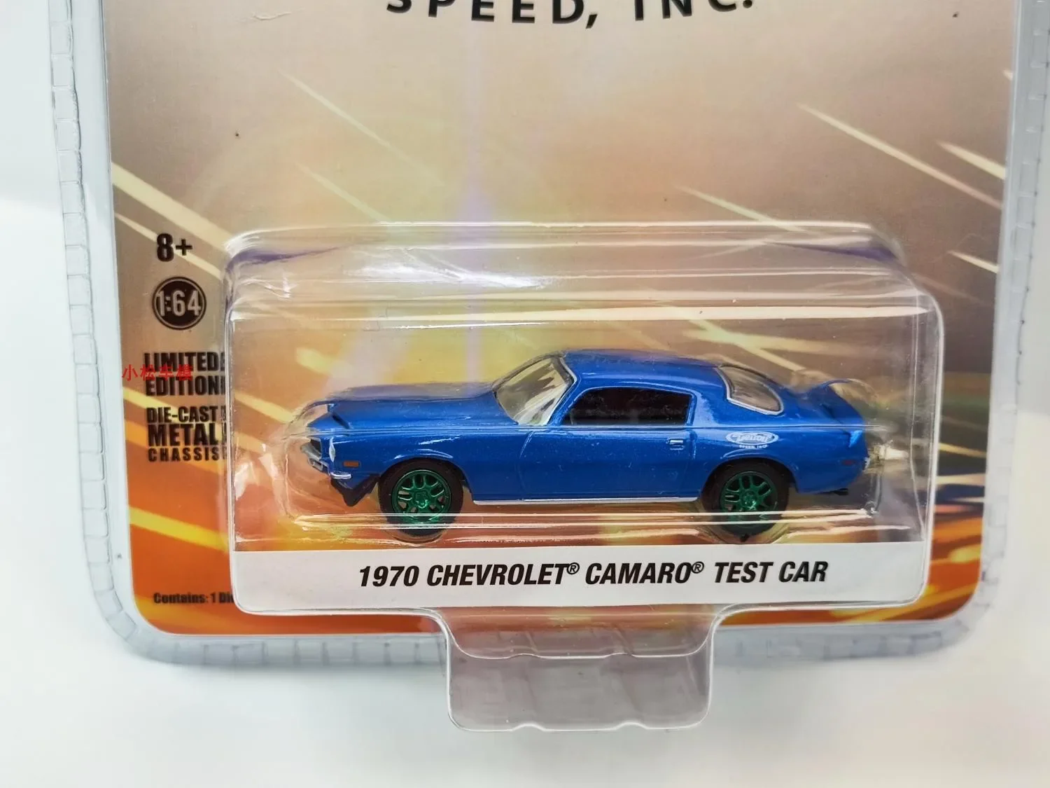 1: 64 1970 Chevrolet CAMARO TEST CAR Green Edition Diecast Metal Alloy Model Car Toys para coleção de presentes