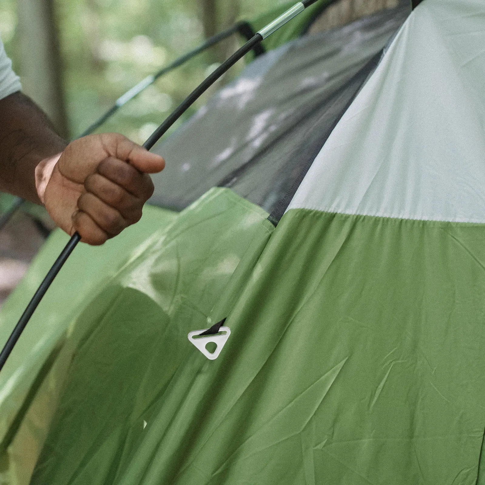 10 قطعة خيام معلقة حبل مشبك الحبل المشدود التخييم الفضة المظلة السحابة الملحقات في الهواء الطلق #6