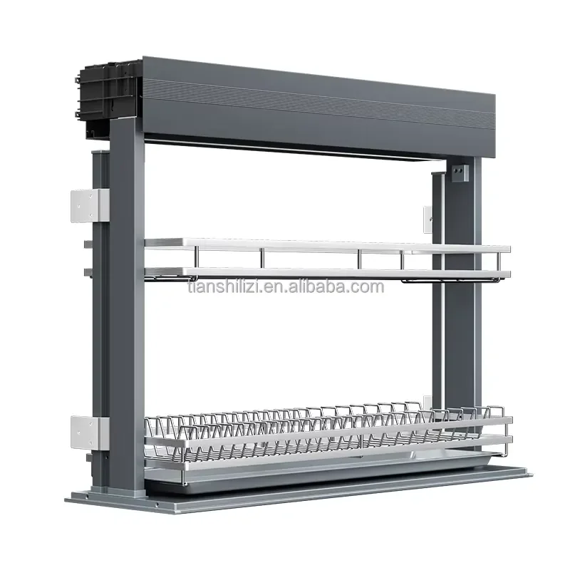 Automatic Smart Dish Drying Rack Kitchen Cabinet Organizer Wall Cabinet Shelf Storage Solution for Kitchen