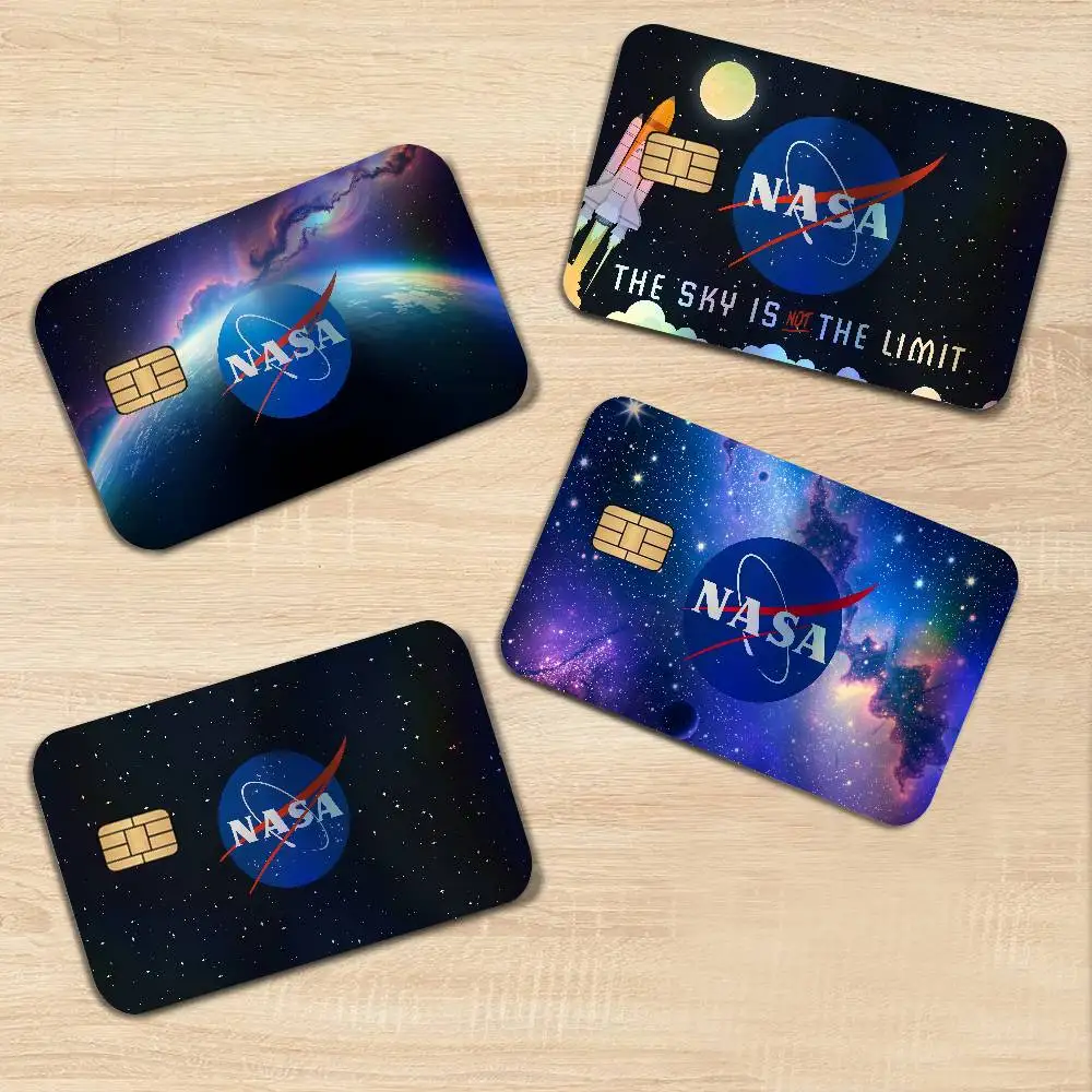 Classic Hit N-NASA-A Rainbow Laser Bank Card Stickers Self Adhesive Waterproof Daily Ornament