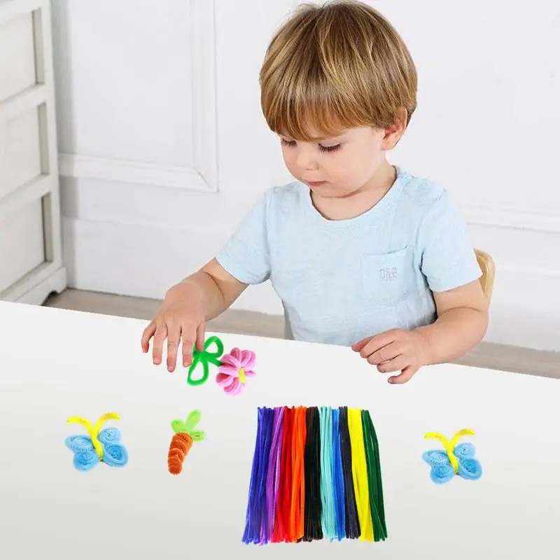 Bendable Sticks Set Crafting Supplies Stem Sticks Set 300X Craft Materials Twist Sticks Educational Toys Bendable Sticks For