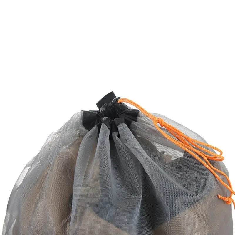 1pc Laundry Outdoor Bag Ultralight Mesh Stuff Sack Camping Sports Drawstring Storage Bag Hiking Tools Climbing Drawstring bolsa