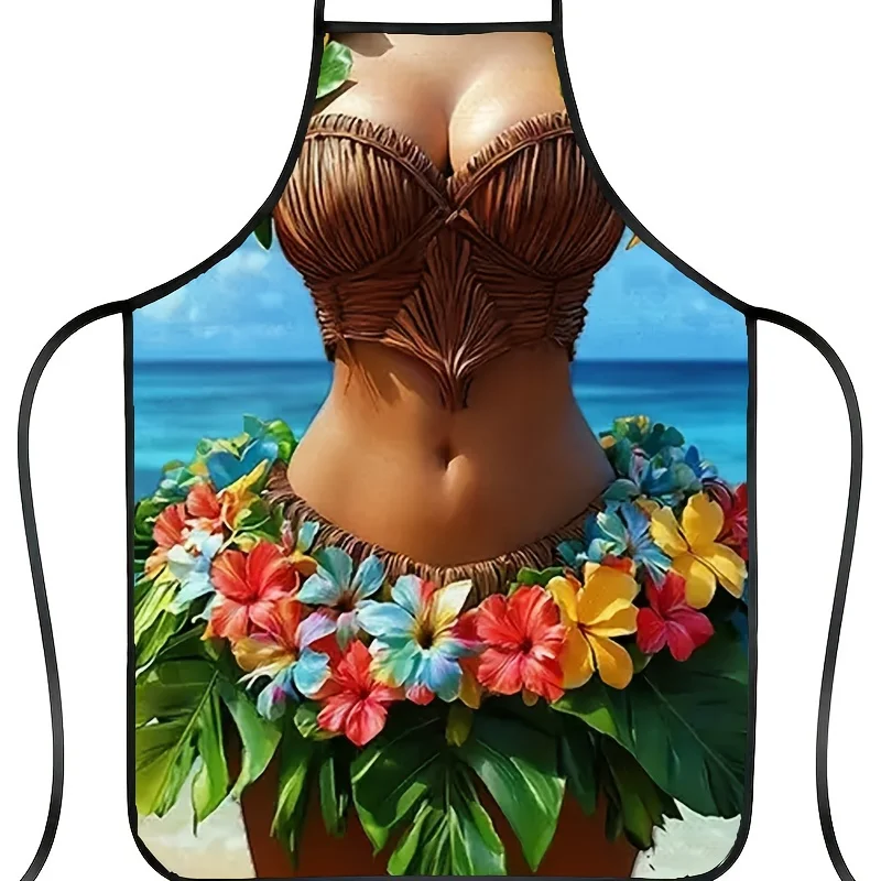 1pc Women's Sexy Bikini Apron / Tropical Hawaiian Style / Adjustable Back Zipper Closure /  Cooking, Baking, Christmas Parties,