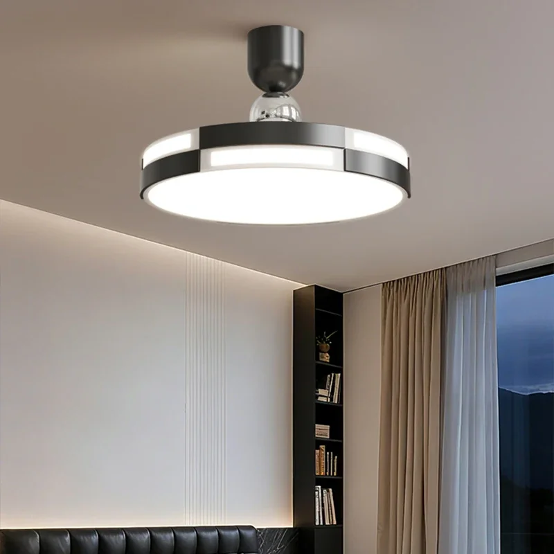 Stylish Romantic Round Two-tone Aluminum Electroplating LED Pendant Lights Indoor Lamps for Bedroom Home Decoration Chandeliers