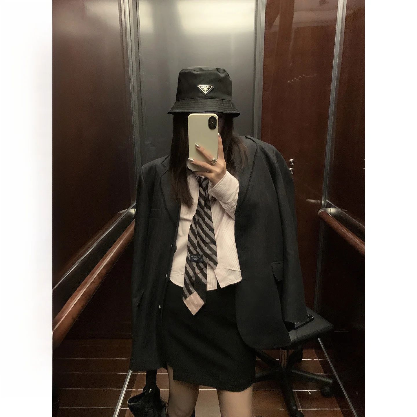 

Классические юбка-брюки из полиэстера с модным синим узором, универсальные и стильные, для женщин