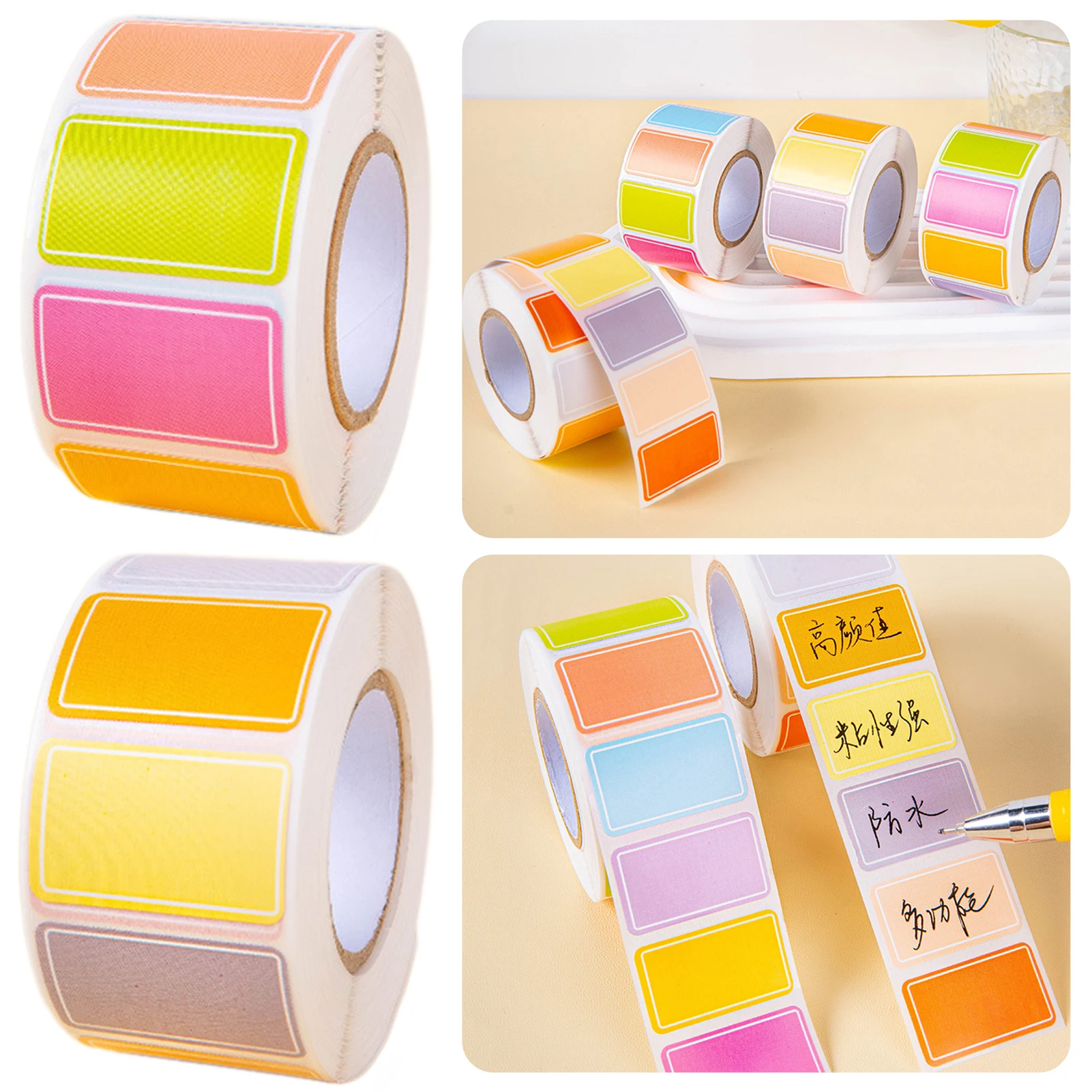 

Цветные этикетки, наклейки, клейкие твердые ленты для организации инвентаря, классификация файлов, легко сортируется, для домашнего/офисного использования в школе