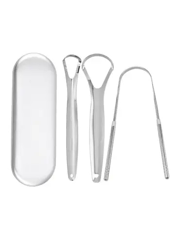 Limpiador raspador de lengua de Metal Premium, 1 Uds./3 uds., para adultos y niños, raspadores de lengua portátiles de acero inoxidable, cepillos para quitar