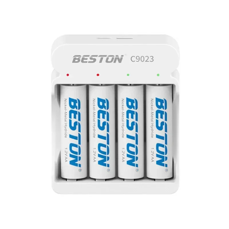 USB Port 4/8/12 Slot Standalone Battery Charger Portable Smart Charger for 1.2V 5/7 AA AAA Rechargeable Ni-MH Batteries with LED