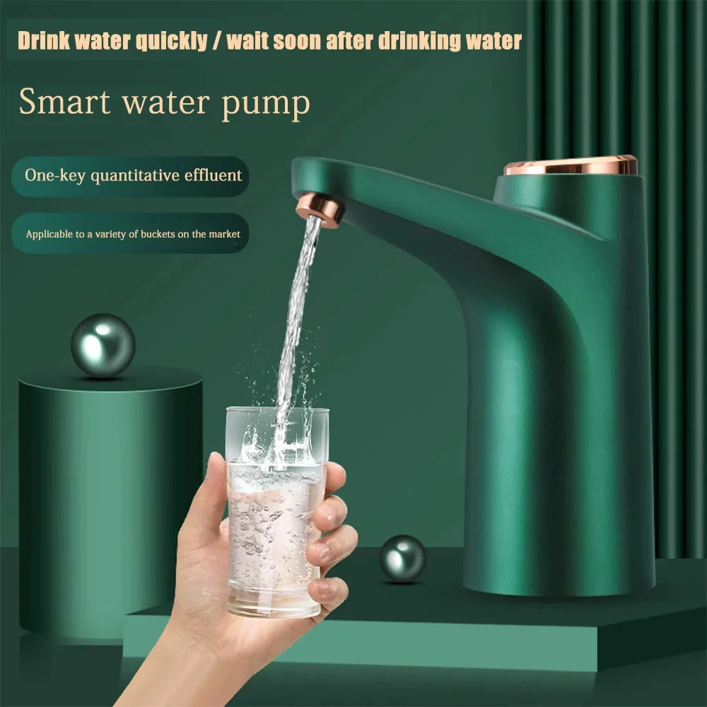 

Automatic Bucket Bottle Water Press Pump Dispenser Electric Drink USB Charging Portable With Base Mode Touch Mute Intelligent