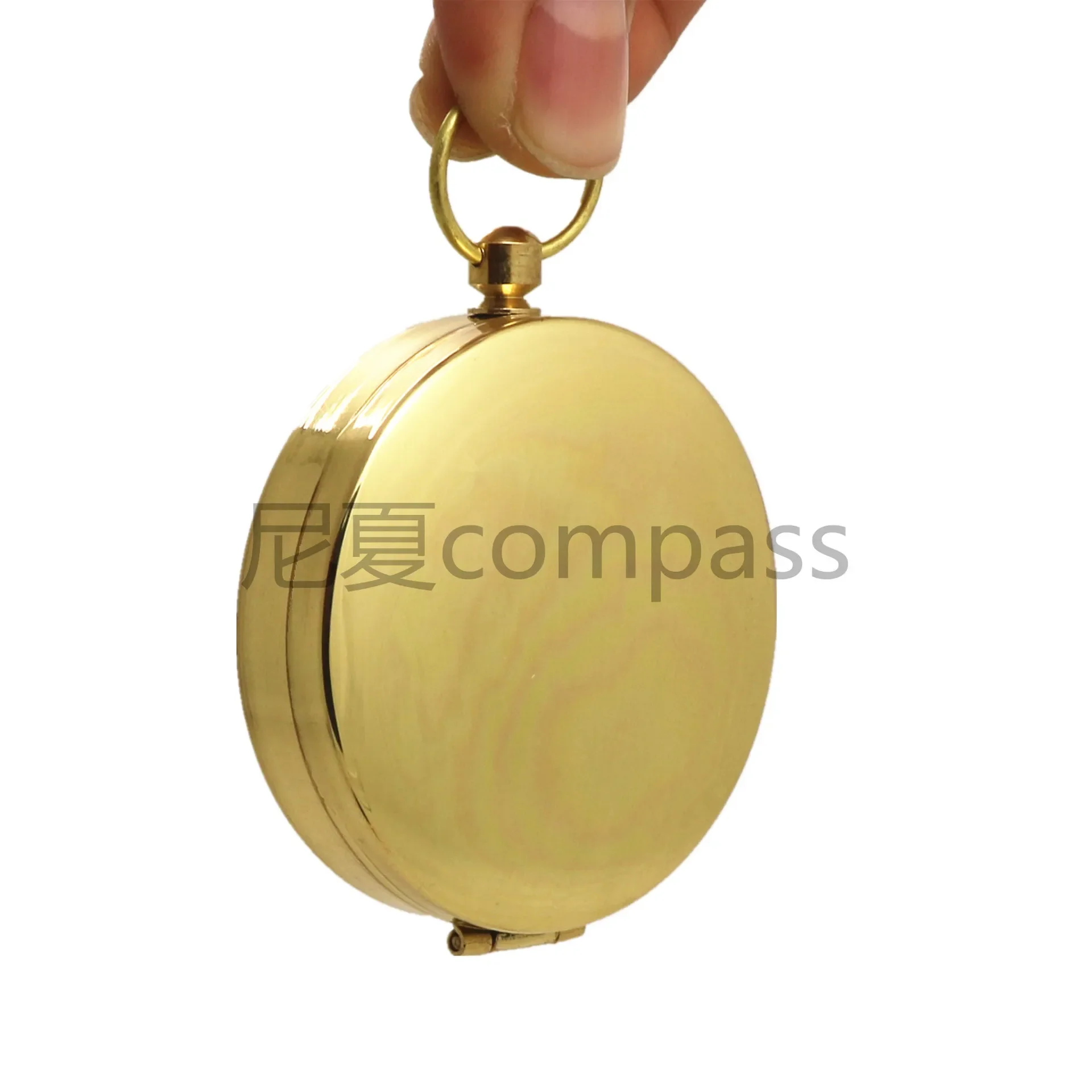 Pure Copper Clamshell Compass North Needle Outdoor Multifunctional Metal Compass with Luminous Pocket Watch Type