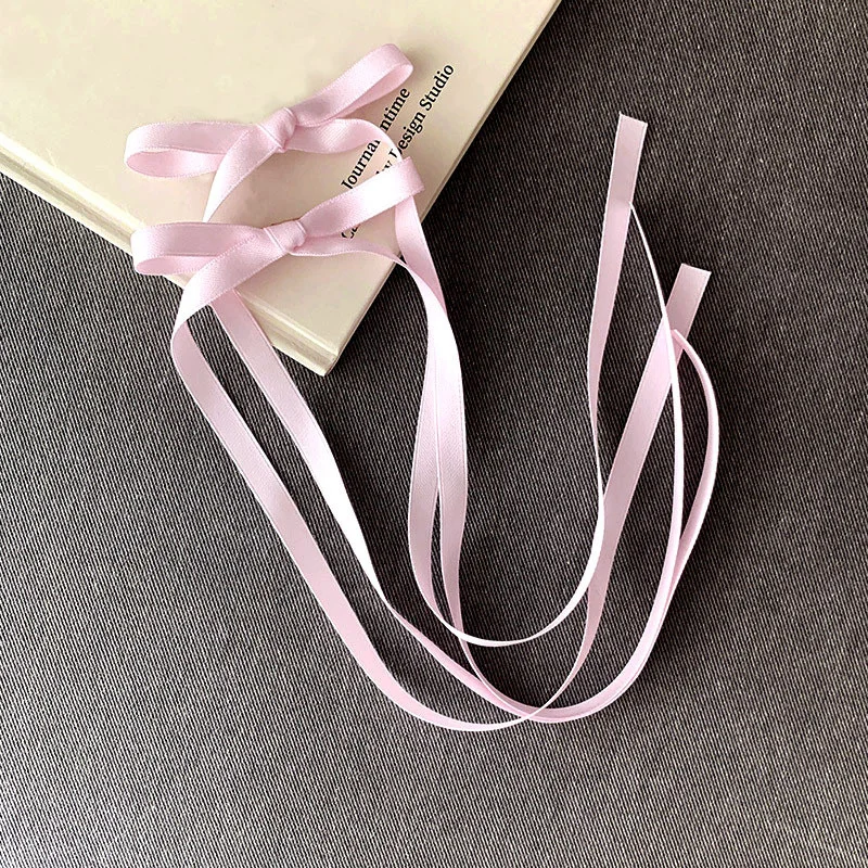 

Chaoxian Polyester Cotton Bow Hairpin Girly Heart Multi-color Long Streamer Sweet Side Clip Ribbon Tied Hairpin Headgear