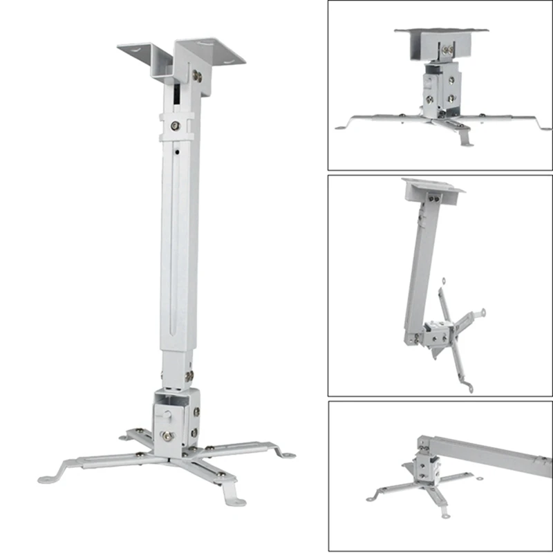 GO-Projector Mount,Universal Full Motion Ceiling Bracket With Extendable Arms Swivel Mount For Home And Office Projector