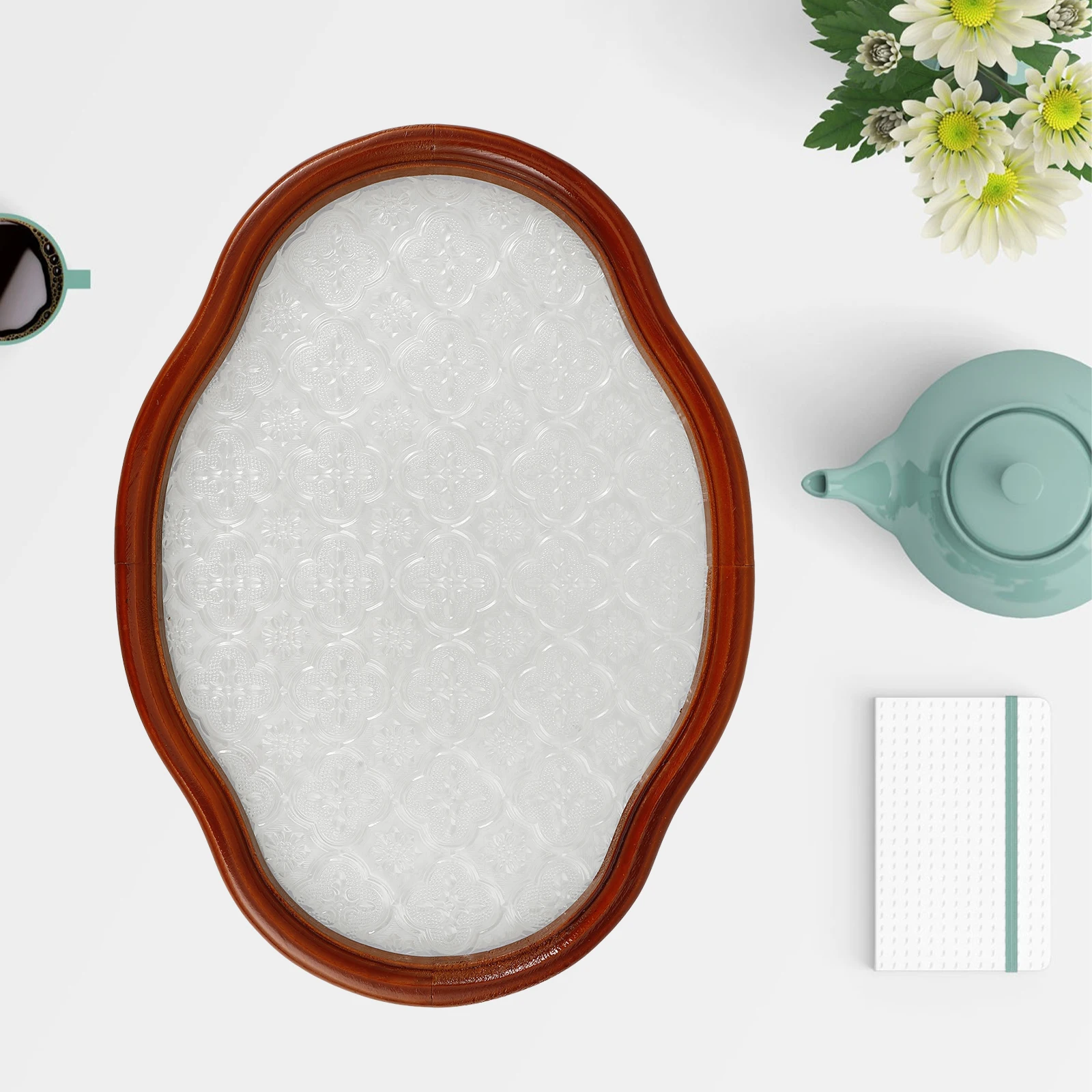 

Chinese Style Tea Snack Plate Food Storage Fruit Serving Dried Fruits Plate Dessert Tray Snacks Tray Kitchen Bedroom Living Room